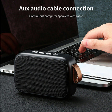 Subwoofer G2 Sound Box Support U Disk TF Card ABS Bluetooth-compatible4.2 HiFi Speaker-Black