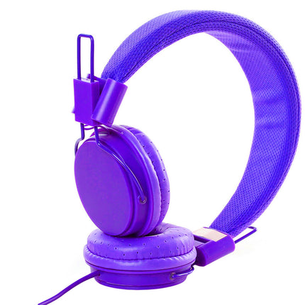 High Fidelity EP05 Wired Headphone Foldable 3.5mm Stereo Headset for Computer-Purple