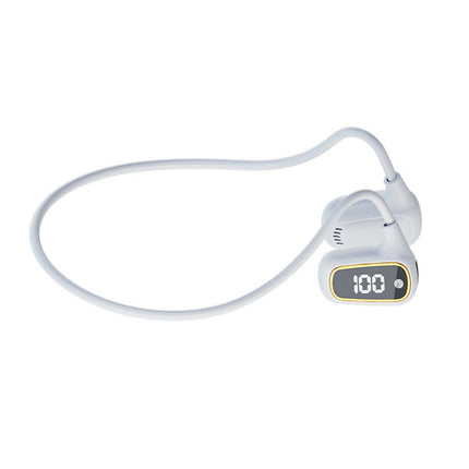 CVC Noise Wireless Earphone Bluetooth 5.3 Mini Stereo Bone Conduction Earbud for Running-White