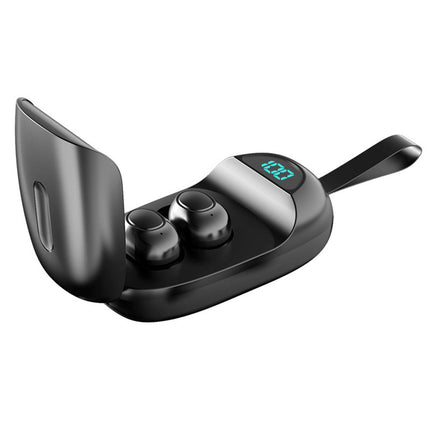 LB60  In-Ear Wireless Bluetooth-compatible 5.0 Rechargeable Earphone with Power Display-Black