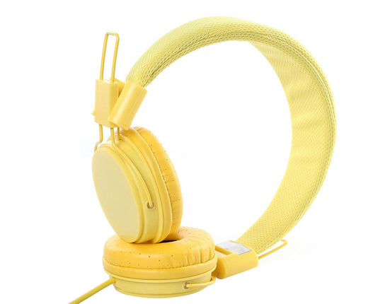 EP05 Stereo Gaming Wired Headphone Noise Reduction Foldable 3.5mm Headset for Computer-Yellow