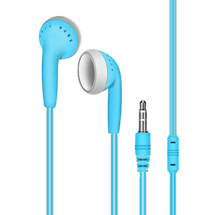 Candy Color 3.5mm Plug In-ear Universal Wired Earphones for Phone MP3 Laptop-Blue