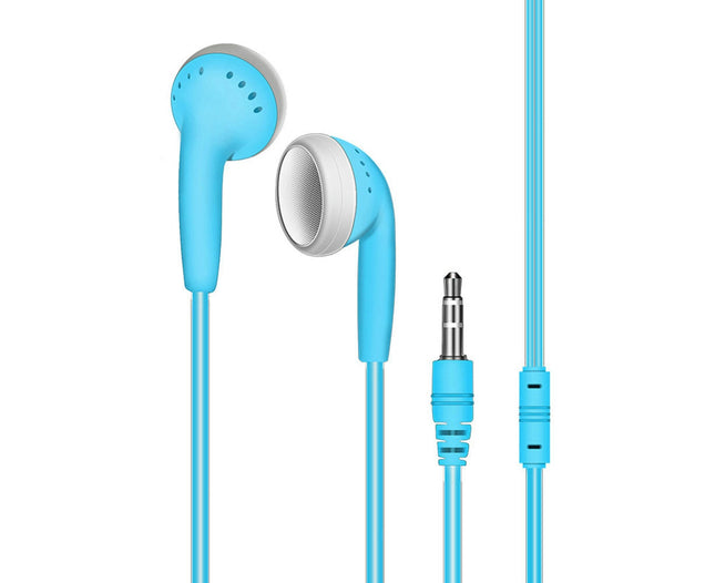 Candy Color 3.5mm Plug In-ear Universal Wired Earphones for Phone MP3 Laptop-Blue