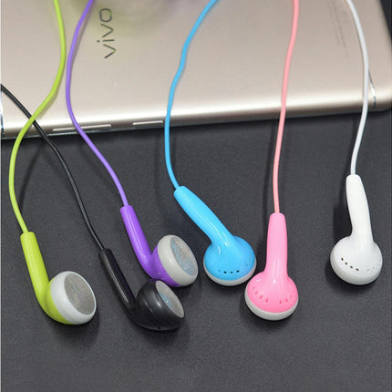 Candy Color 3.5mm Plug In-ear Universal Wired Earphones for Phone MP3 Laptop-Blue