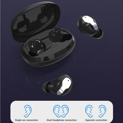 HiFi Stereo Wireless Earphones with Charging Box XY-5 Bluetooth-compatible 5.0 Headset-White