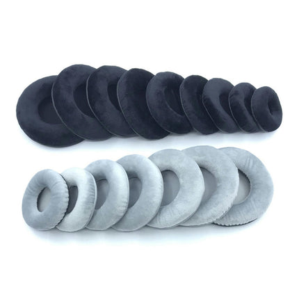 1 Pair Earpad Soft Comfortable Velvet Replacement Headphone Cushion Accessory-Grey