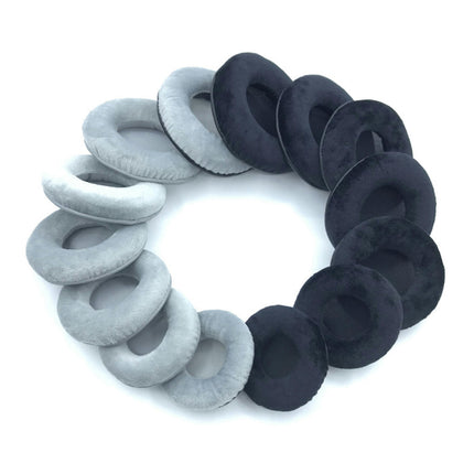 1 Pair Earpad Soft Comfortable Velvet Replacement Headphone Cushion Accessory-Grey