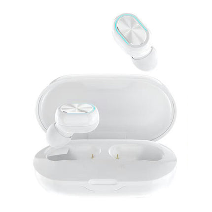 Bluetooth 5.0 Wireless Earbuds IPX7 Waterproof In-Ear Earphones with Mic for Sports-White