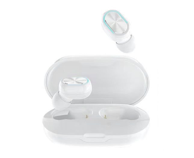 Bluetooth 5.0 Wireless Earbuds IPX7 Waterproof In-Ear Earphones with Mic for Sports-White