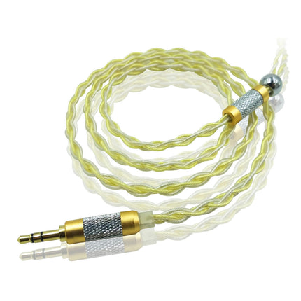 JCALLY Golden Wear-resistant Plated Braided Headphone Cable with B/C/MMCX Pin-Light Gold