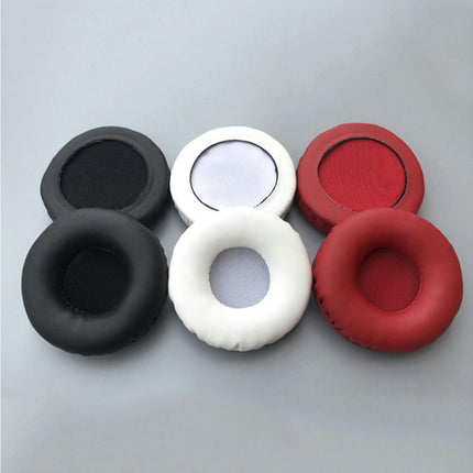 1 Pair Headphone Accessory Elastic Soft Faux Leather Earpad Cushion Replacement-Black