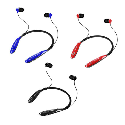 Wireless Neck Hanging Bluetooth Headset  990S Universal In-ear Sports Headphone-Blue