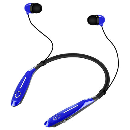 Wireless Neck Hanging Bluetooth Headset  990S Universal In-ear Sports Headphone-Blue