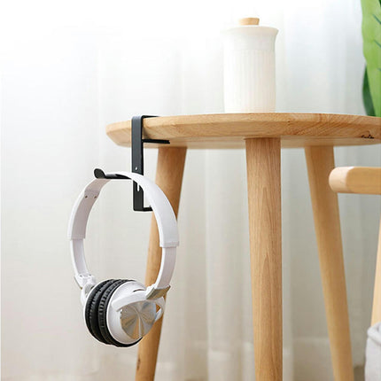 Desk Mount Non-slip Headphone Stand Headset Support Hanging Rack Storage Bracket-Black