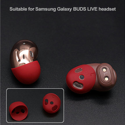 1 Pair Ear Caps Wireless Earphone Protective Case for Samsung Galaxy Buds Live-Wine Red