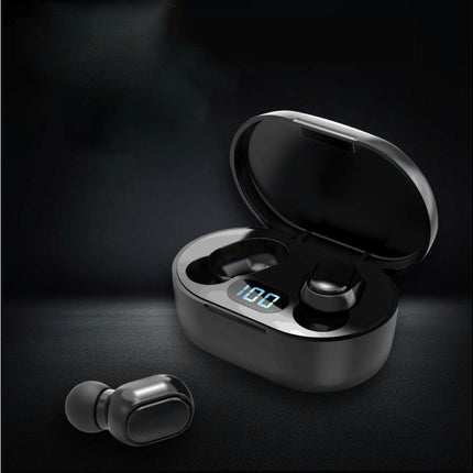 A7S/E7S Wireless Earphone Bluetooth-compatible 5.0 IPX7 Waterproof 9D Stereo Sports Earbuds-Black