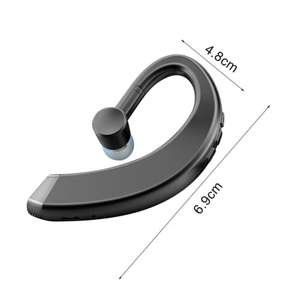 1Pc Ear Hook Life Waterproof Rotating Stereo Headset Bluetooth-compatible 5.0 Earphone-Black