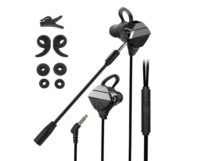 G10 Wired Stereo Sound Earphone In-line Mic  Earbuds Deep Bass Earphones for Tablets-Black