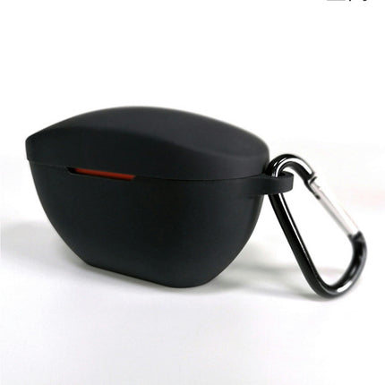 Silicone Wireless Earphone Cover Soft Protective Case with Hanging Buckle for SONY WF-SP800-Black