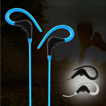 Universal Heavy Bass Earphone Wired Ear Hook Sports Running Headphone Headset-Black