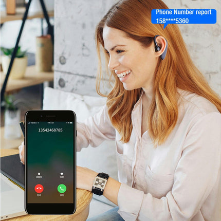 Earhook Wireless Bluetooth-compatible 5.0 Earphone F900 Mini Car Handsfree Call Headphone-Black