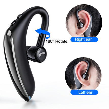 Earhook Wireless Bluetooth-compatible 5.0 Earphone F900 Mini Car Handsfree Call Headphone-Black