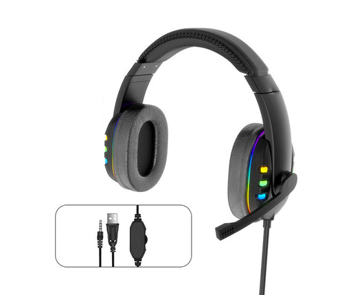 Wired Headset AK47 Earphone Noise Reduction Luminous Dynamic Headphone for Phone-1#