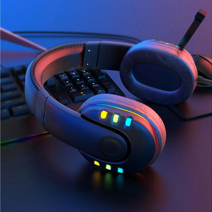 Wired Headset AK47 Earphone Noise Reduction Luminous Dynamic Headphone for Phone-1#