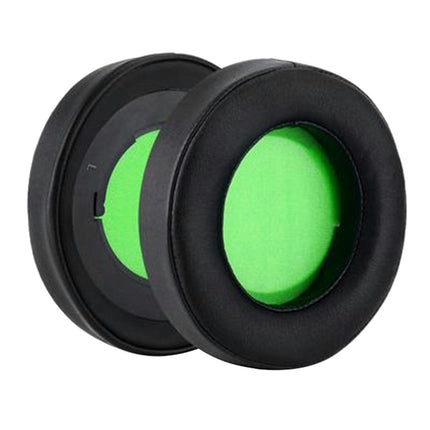 2Pcs Oval Ear Pads Headphone Cover Earmuff Replacement for Razer Kraken 7.1 V2/Pro V2-Black Green