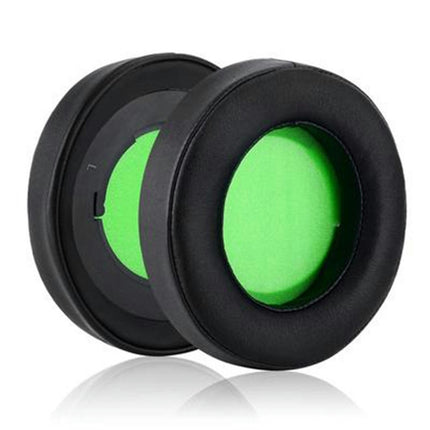 2Pcs Oval Ear Pads Headphone Cover Earmuff Replacement for Razer Kraken 7.1 V2/Pro V2-Black Green