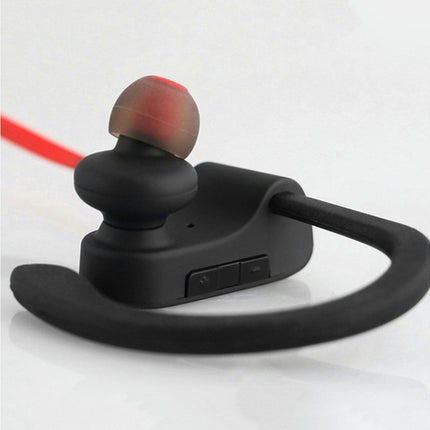 Waterproof U8 Bluetooth-compatible Earphone with Mic Touch Control Sports Earphone for Sports-Red