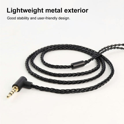 JCALLY Braided Wear-resistant Copper Headphone Earphone Cable with B/C/MMCX Pin-B