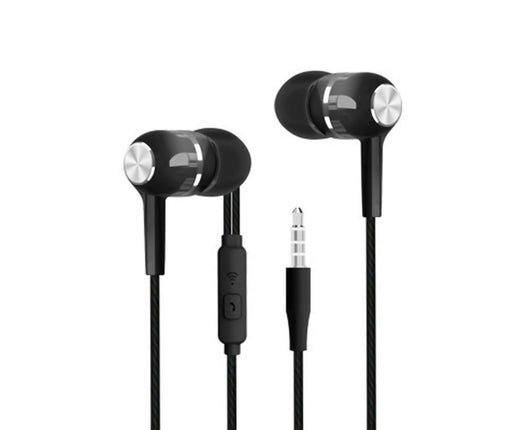 Universal Portable Headphones S12 3.5mm Wired Earphone Earbuds with Mic for Phone-Black