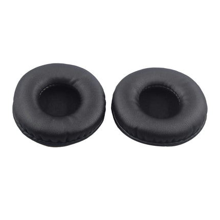 Dust-proof Ear Pads Faux Leather Elastic Headphone Earmuff for ATH-SJ33/SJ55/ES7/ESW9-Black