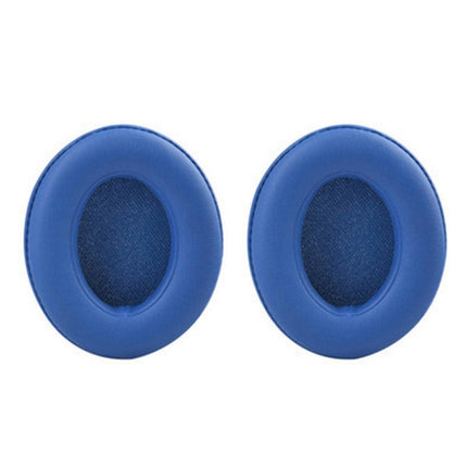 1 Pair Headset Accessory Soft Faux Leather Headphone Ear Pads for Beats-Studio 2.0/3.0-Blue