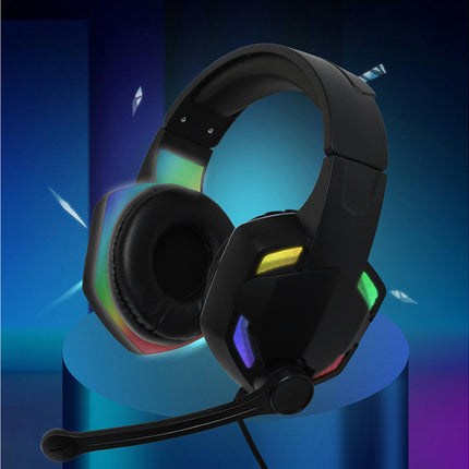 G2000 Noise Reduction Headphone Stereo Sound Wired Gaming Headset for Home-Colorful Light