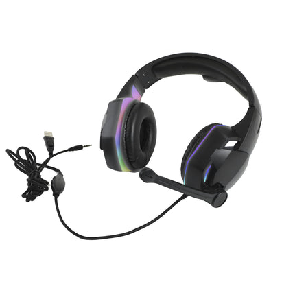 G2000 Noise Reduction Headphone Stereo Sound Wired Gaming Headset for Home-Colorful Light