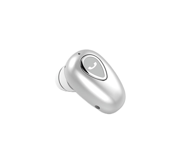 Mini YX01 Single In-Ear Headset  High Clarity Call Bluetooth 4.1 Earphone with Microphone-Silver