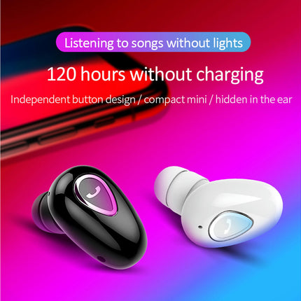 Mini YX01 Single In-Ear Headset  High Clarity Call Bluetooth 4.1 Earphone with Microphone-Silver