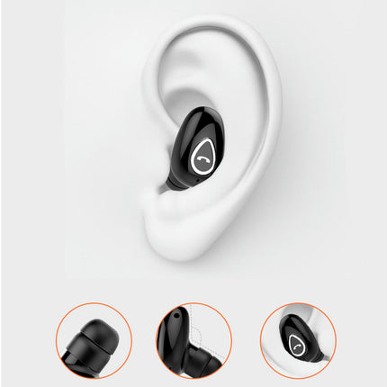 Mini YX01 Single In-Ear Headset  High Clarity Call Bluetooth 4.1 Earphone with Microphone-Silver