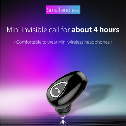 Mini YX01 Single In-Ear Headset  High Clarity Call Bluetooth 4.1 Earphone with Microphone-Silver