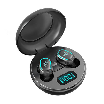 A10 Binaural True Wireless Bluetooth Headset 5.0 Digital In-ear Sports Earphone-Black