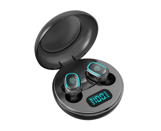 A10 Binaural True Wireless Bluetooth Headset 5.0 Digital In-ear Sports Earphone-Black