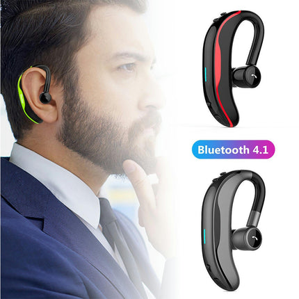 1Pc Earhook Earphone f600 Wireless Bluetooth-compatible Hands-free Sports Headset-Red