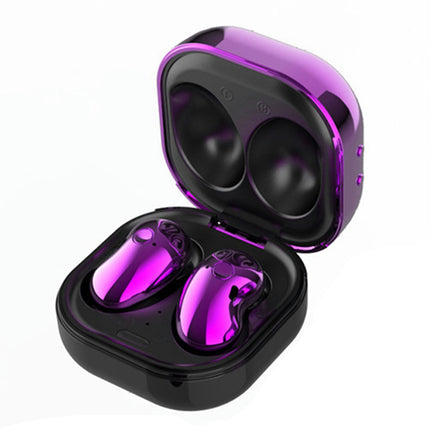 LED Color Screen Bluetooth 5.1 Earphone S6 Plus Wireless Mini In-ear Earbud for Sports-Purple