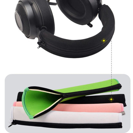 Headphone Head Beam with Zipper Protective Cover  Headset Accessory for Razer-V2-Black