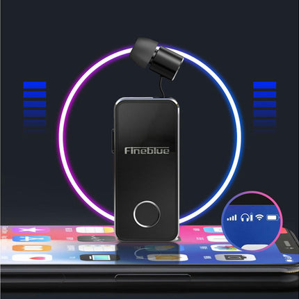 1Pc Noise Canceling Headset Fineblue F2 Pro Bluetooth Wireless Earphone with Microphone-Black