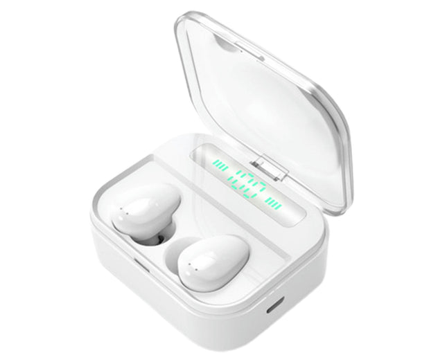 1 Set Waterproof ABSWireless Headphone for Sports  Bluetooth-Compatible Headset-White