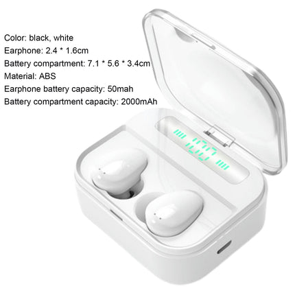 1 Set Waterproof ABSWireless Headphone for Sports  Bluetooth-Compatible Headset-White