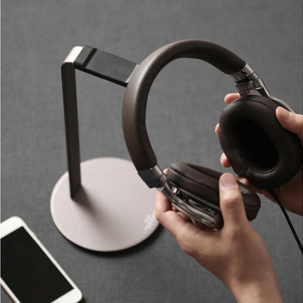 Bracket Desktop Headphone Display Rack Aluminium Alloy Headset Stand Holder-Silver